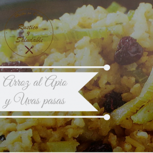 ARROZ AL APIO Y UVAS PASAS